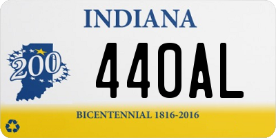 IN license plate 440AL