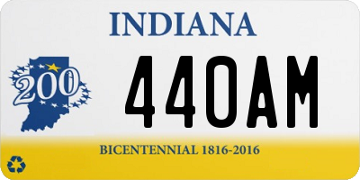 IN license plate 440AM