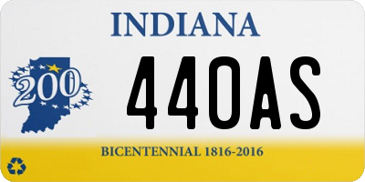 IN license plate 440AS