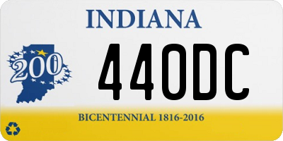 IN license plate 440DC