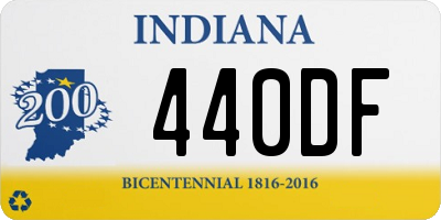 IN license plate 440DF