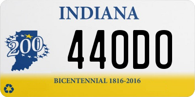 IN license plate 440DO