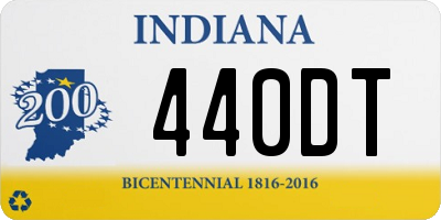 IN license plate 440DT