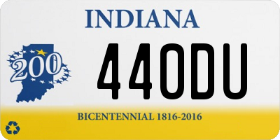 IN license plate 440DU