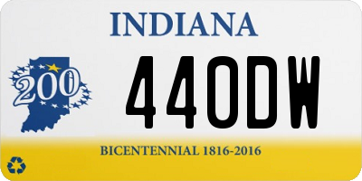 IN license plate 440DW