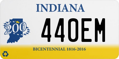 IN license plate 440EM