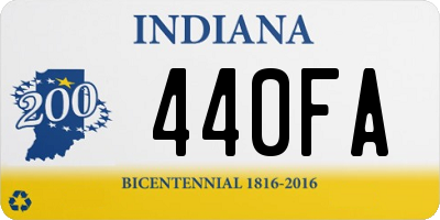 IN license plate 440FA