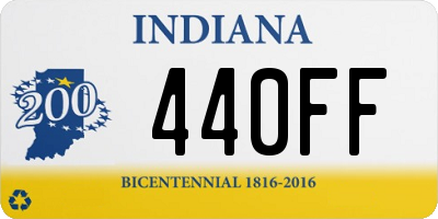 IN license plate 440FF