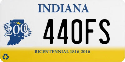 IN license plate 440FS