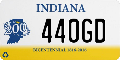 IN license plate 440GD