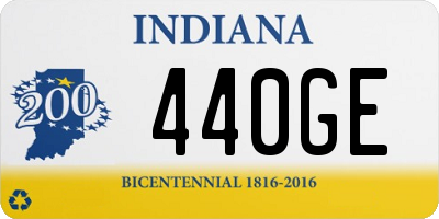 IN license plate 440GE