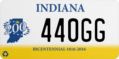 IN license plate 440GG
