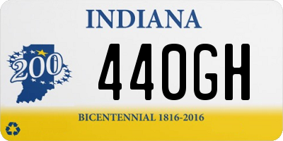 IN license plate 440GH