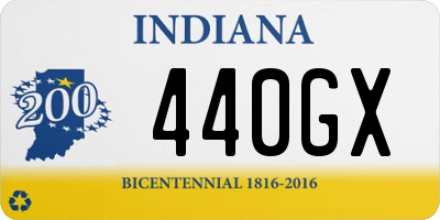 IN license plate 440GX