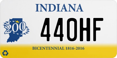 IN license plate 440HF