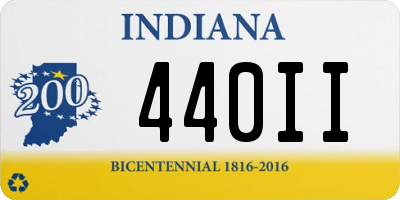 IN license plate 440II