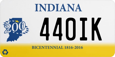 IN license plate 440IK