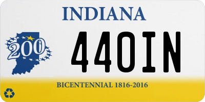 IN license plate 440IN