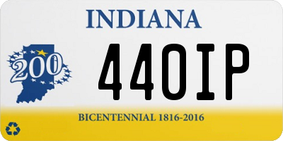 IN license plate 440IP