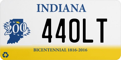 IN license plate 440LT