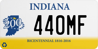 IN license plate 440MF