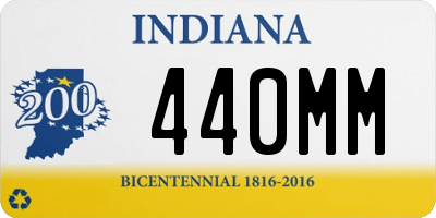 IN license plate 440MM