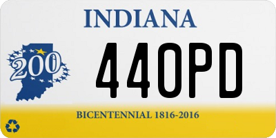 IN license plate 440PD