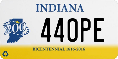 IN license plate 440PE