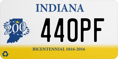 IN license plate 440PF