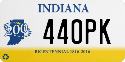 IN license plate 440PK