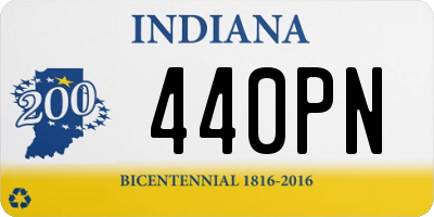 IN license plate 440PN