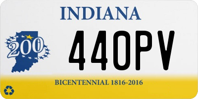 IN license plate 440PV