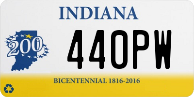 IN license plate 440PW