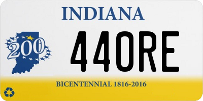 IN license plate 440RE