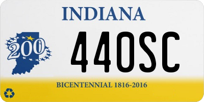 IN license plate 440SC