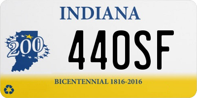 IN license plate 440SF