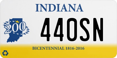 IN license plate 440SN