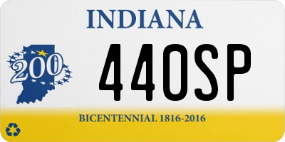 IN license plate 440SP