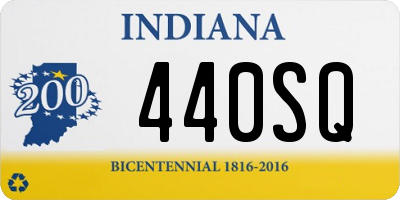 IN license plate 440SQ