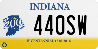 IN license plate 440SW