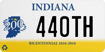 IN license plate 440TH