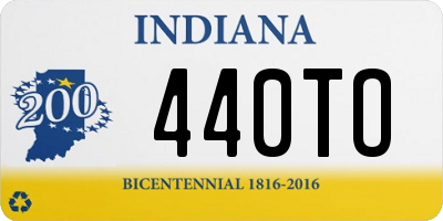 IN license plate 440TO