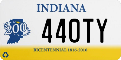 IN license plate 440TY