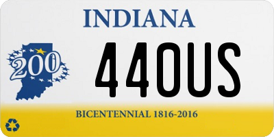 IN license plate 440US