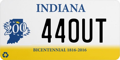 IN license plate 440UT