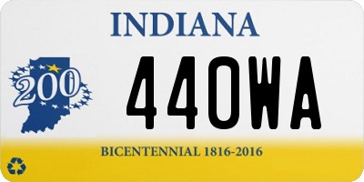 IN license plate 440WA