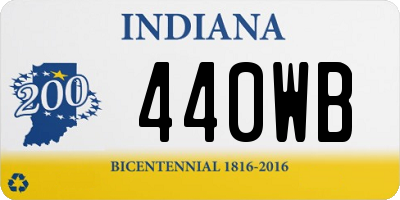 IN license plate 440WB