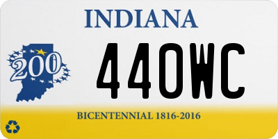 IN license plate 440WC
