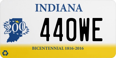 IN license plate 440WE