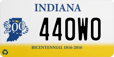 IN license plate 440WO